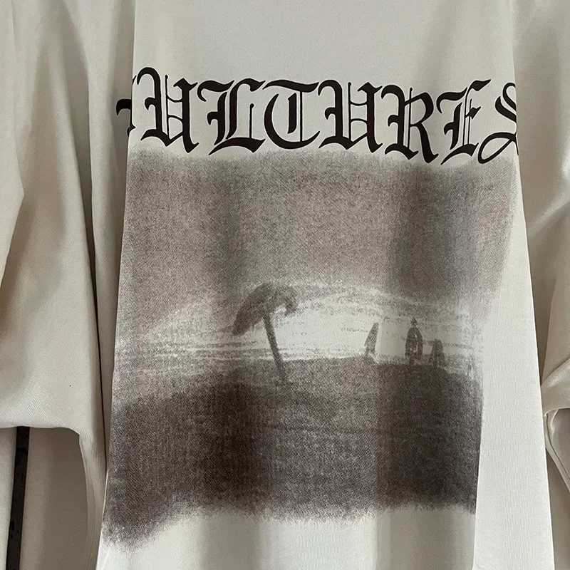 Black Apricot Vultures Long Slve Tshirt Men Woman 11 YZY High Strt Loose T Top Vintage Graphic Print X251028