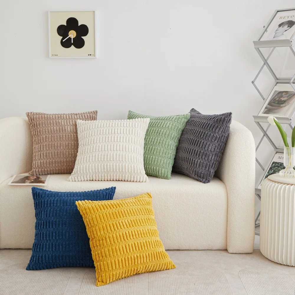Pillow Case Luxury Nordic style office sofa throw square corn velvet case lumbar living room cushion pad cover C251028