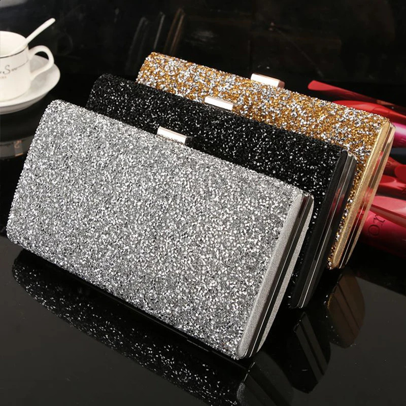 Women Diamond Wedding Clutch Purse and Handbag Elegant Evening Clutch Bag for Party Diamond Sequin Gold Silver Shoulder Bag ZD03 251023