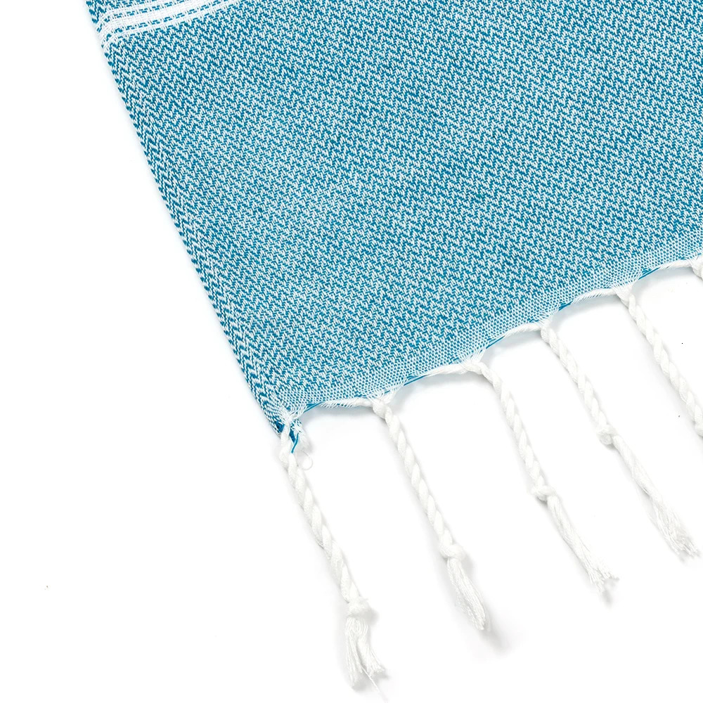 Cotton Striped Turkish Sports Bath Towel with Tassels Travel Gym Camping Sauna Beach Pool Blanket Absorbent Easy Care 251028