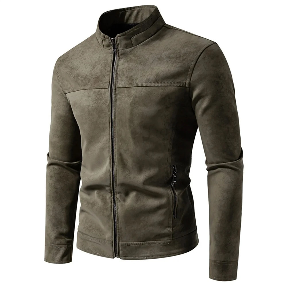 Spring and Autumn vintage leather jacket for men synthetic front fashionable motorcycle 251015