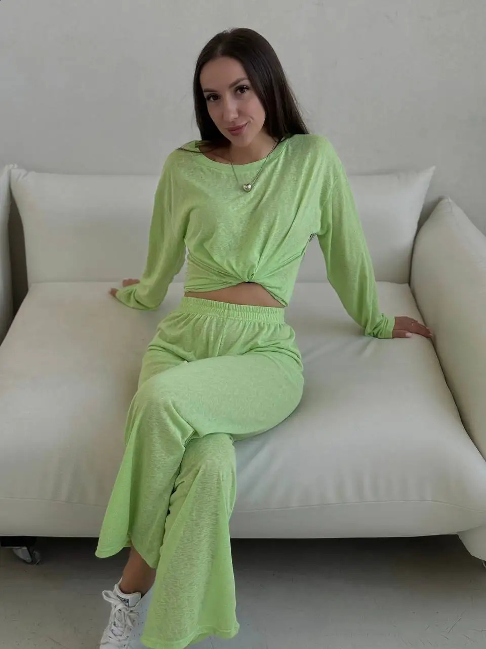 Hirsionsan 2025 Basic soft T Shirts Women Summer autumn Long Sleeves Loose Bottom Tees Ladies Casual Knitted Soft Woman Tops 251027