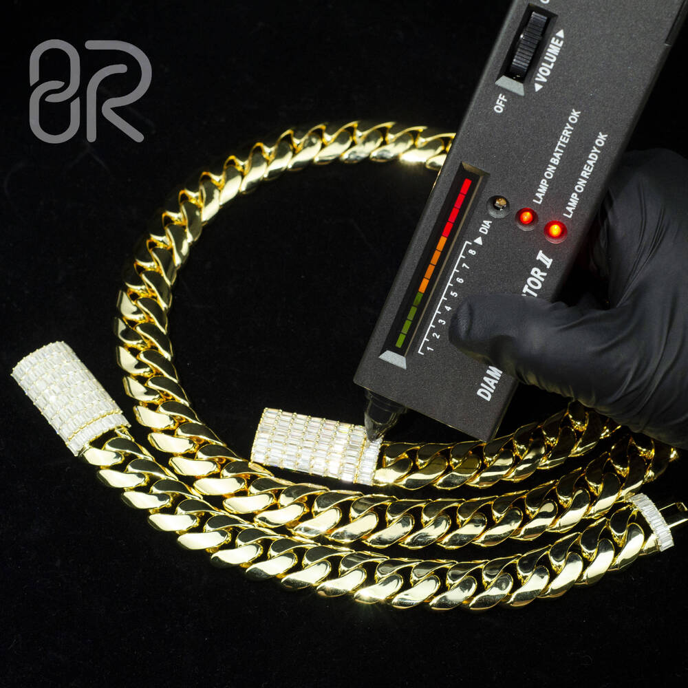 17mm 8 Solid Gold Cuban Chain Bracelet Fast Shipping Gold Plated 925 Sterling Silver Fine Jewelry