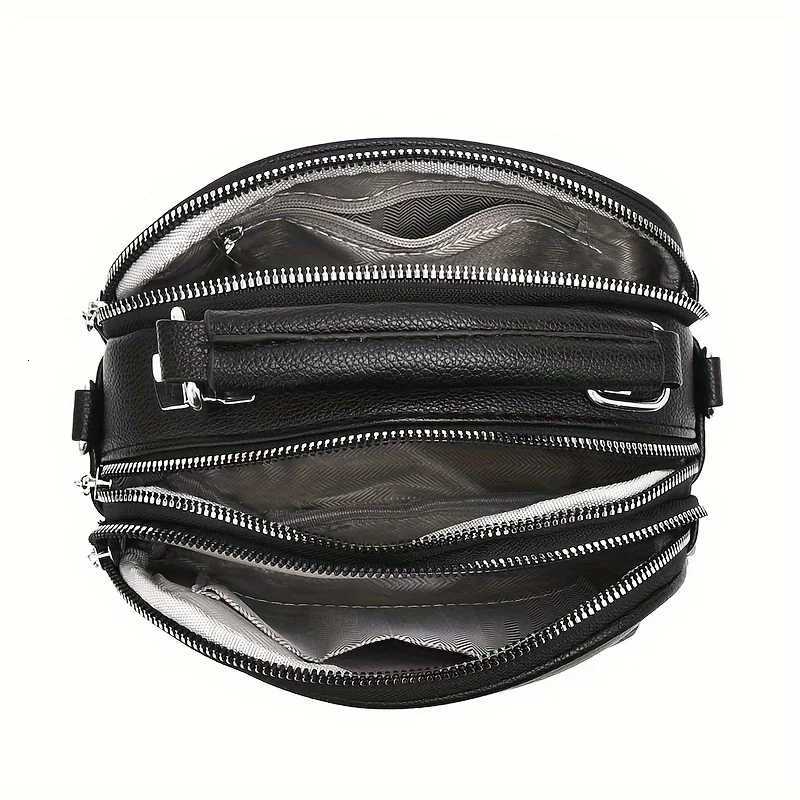 New Fashion Womens Crossbody Bag Multiple Pockets Small Round Buns Storage Wallet Shoulder Bag Daily CommutingT251028