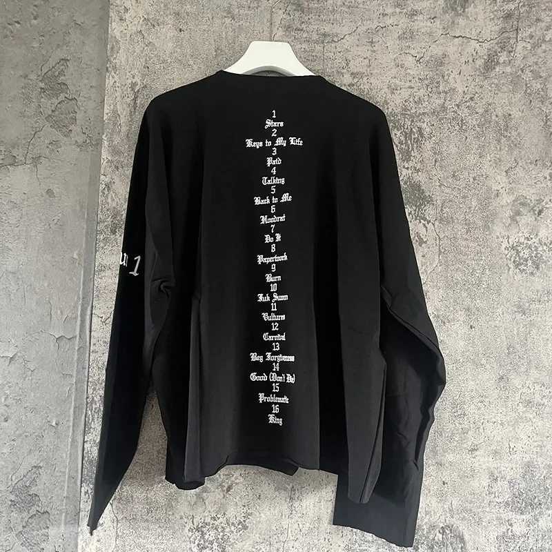 Black Apricot Vultures Long Slve Tshirt Men Woman 11 YZY High Strt Loose T Top Vintage Graphic Print X251028