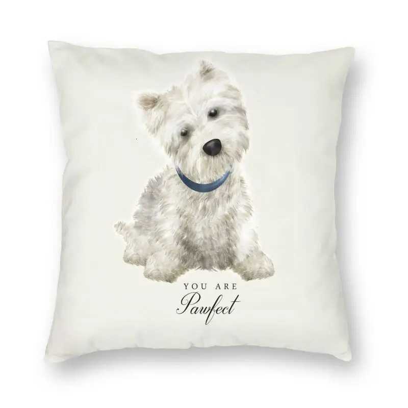 Pillow Case Luxury West Highland White Terrier Dog Throw Case Home Decor Square Westie Cushion Cover cover for Living Room C251028