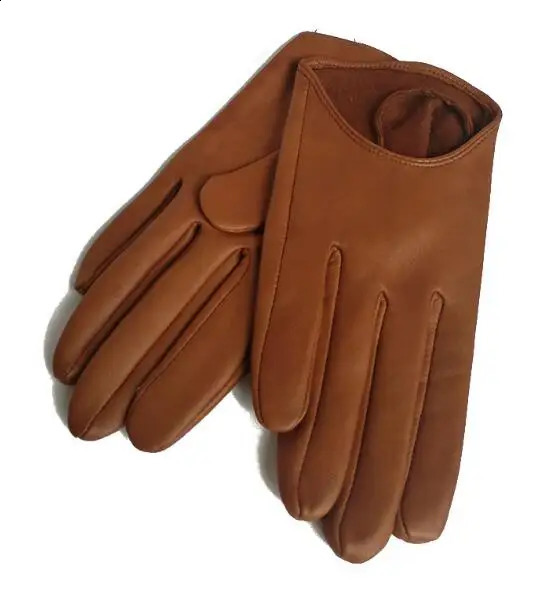 Womens Natural Leather Gloves Female Genuine Suede Leather Brief Dancing Motorcycle Driving Gloves R751 251027