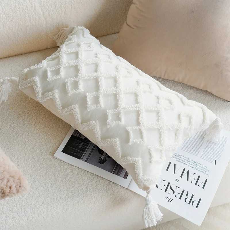 Pillow Case 30X5045X45CM Brown Floral Cream Throw Cover Light Luxury Stamping Waist Cushion Cover Decor Home Decorative case C251028