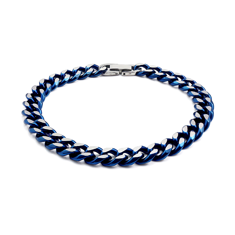 Fashion Minimalist Design Men's Jewelry Stainless Steel Curb Cuban Link Chain Bracelet for Man Unisex Wrist Jewelry Gifts