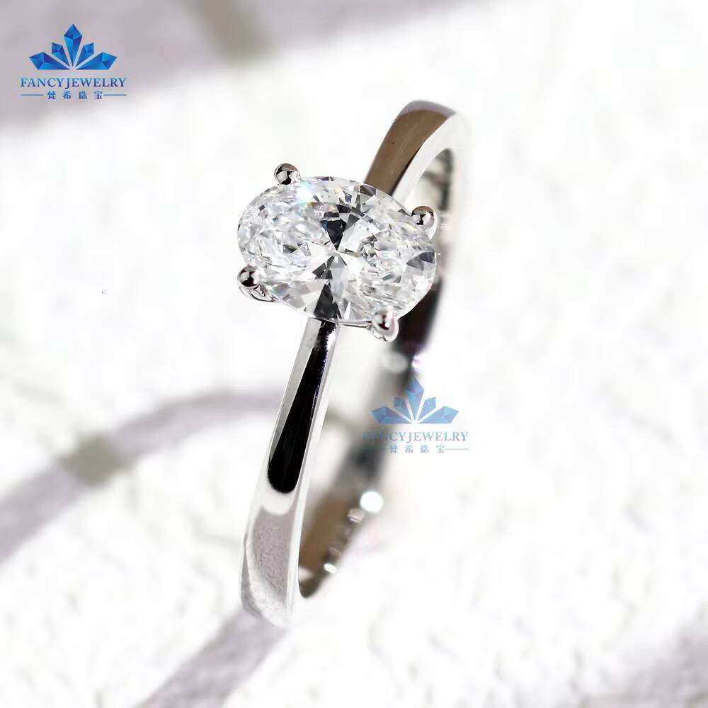 Hot Selling Lab Grown Diamond Oval Cut Engagement Ring Custom IGI Certified Vvs Lab Created Diamond Solitaire Ring Jewelry