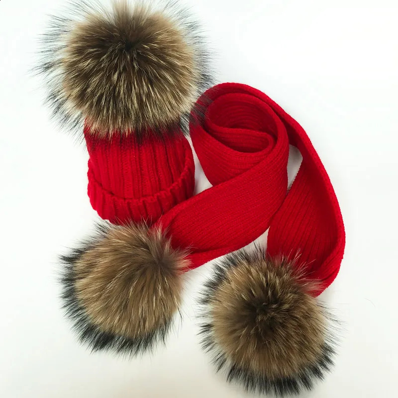Women Winter Scarf fur pompom Scarves Thick Warm Headband Lady shawls Wraps Blanket Female hat scarf set 251023