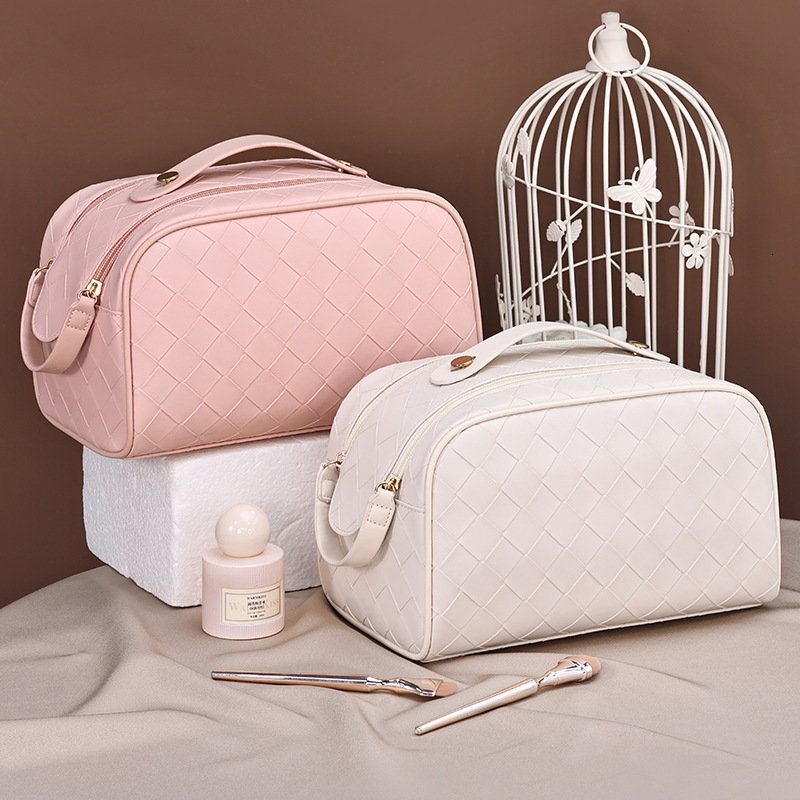 Luxury Brand Designer Bag New Portable Handheld Makeup Bag Large Capacity High-End Double Zipper Cosmetic Organizer Bag