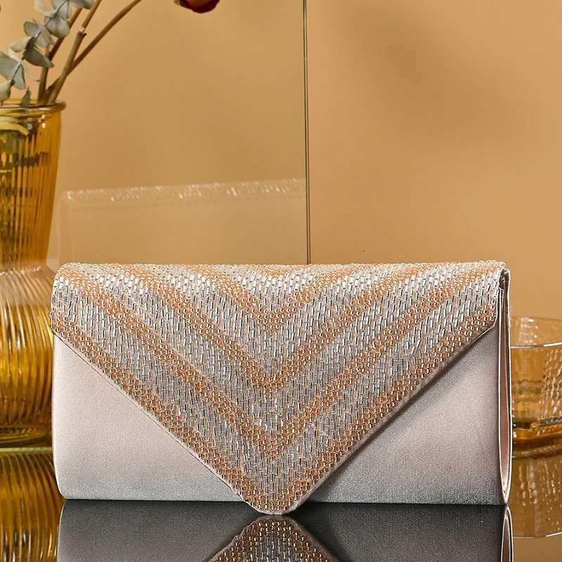 Womens MultiColor Stain Diamond Envelope Evening Clutch Crossbody Bag Classic Wedding Party Shoulder Bag H251027