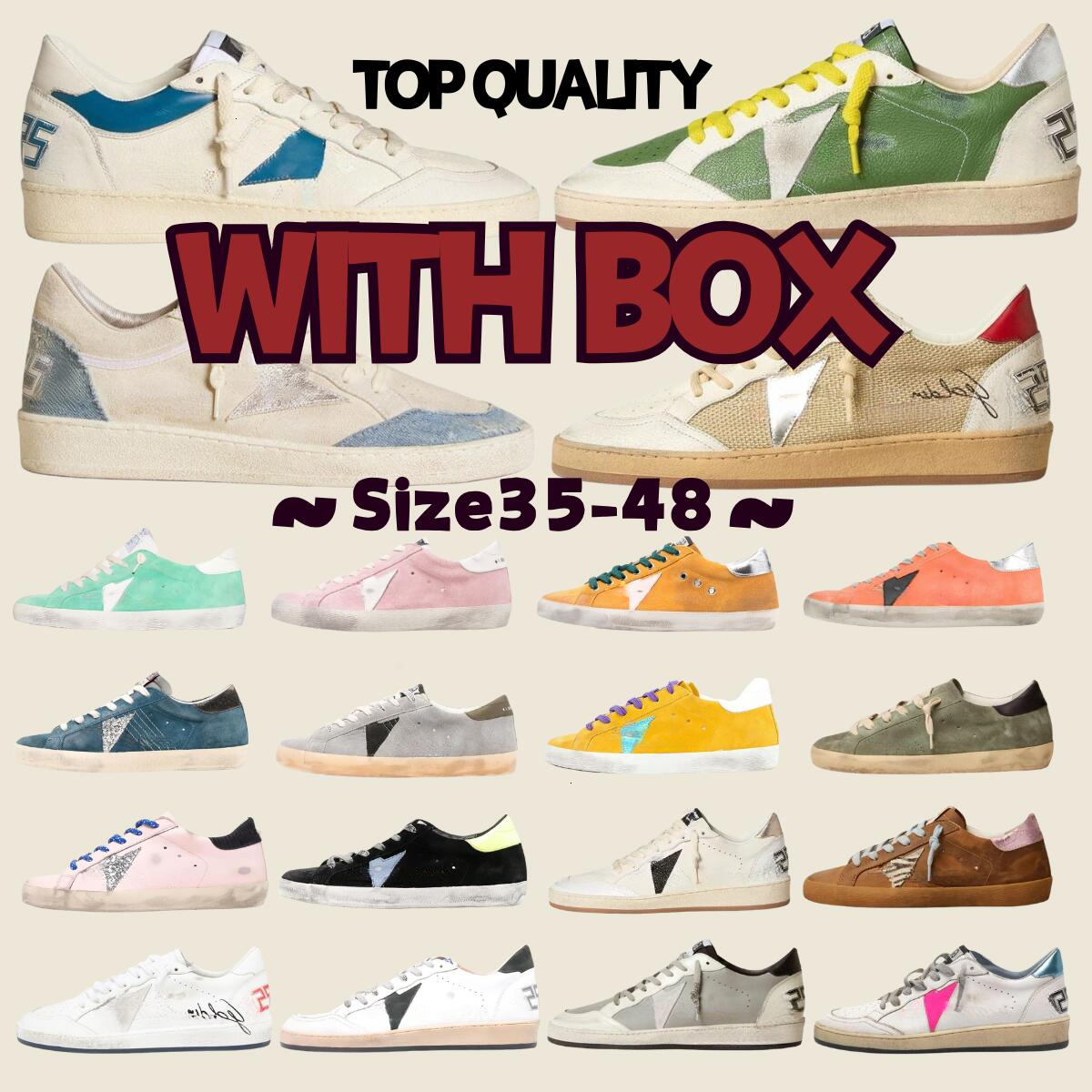Golden Goods Designer Brand Men Women sneaker Ball Star dirty Shoes Super-star old-made star shoes old school with box size 35-48