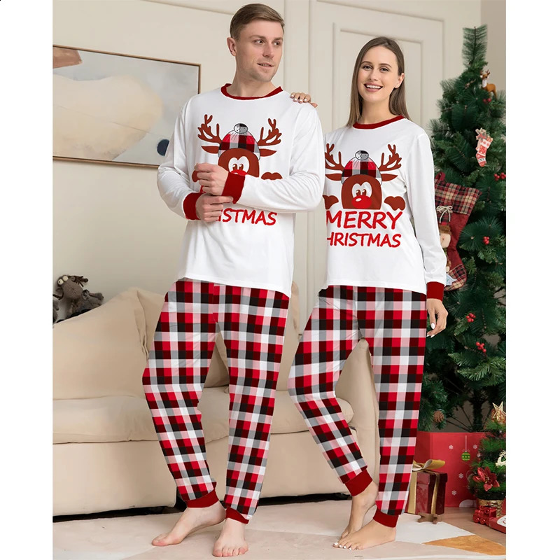 2025 Family Christmas Matching Pajamas Set Xmas Father Mother Kids Clothes Pyjamas Mom And Daughter Son Sleepwear Look Outfits 251027
