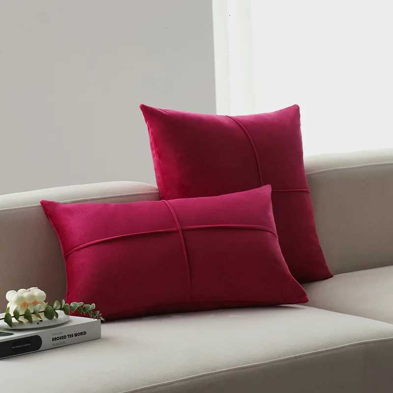 Pillow Case Cross Pattern case Living Room Sofa Cushion Cover Light Luxury Velvet Bedroom Bed Cushion Cover Backrests C251028