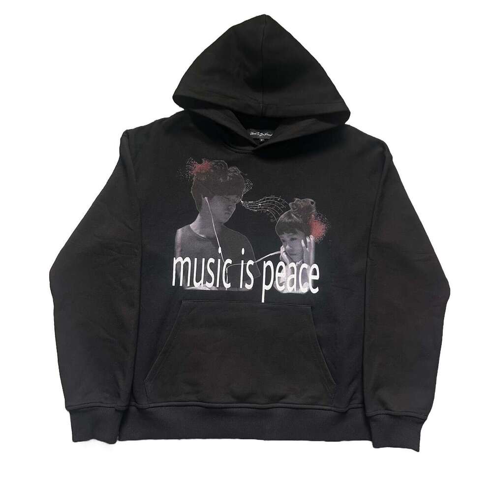 Simple Autumn Fashion Character Letter Print Pattern Unisex Street Hoodie