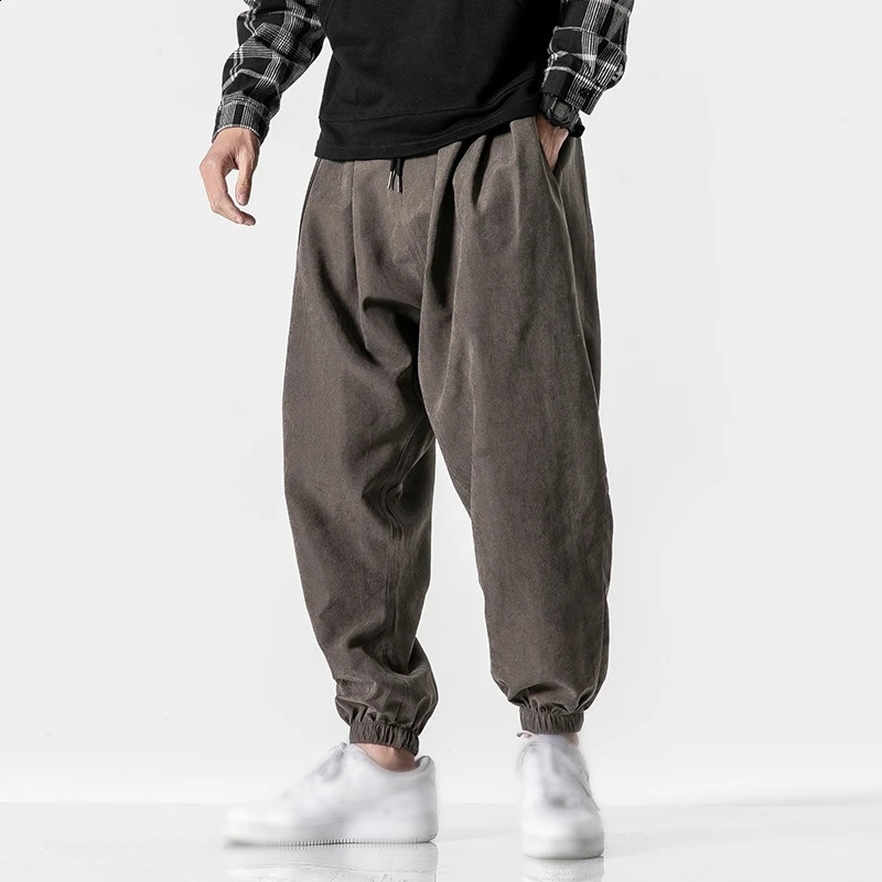 Mens Pants Hip Hop Autumn Casual Wide Leg Sweatpant Fashion Jogger Trousers Harem Pant Large Size 5XL 251027