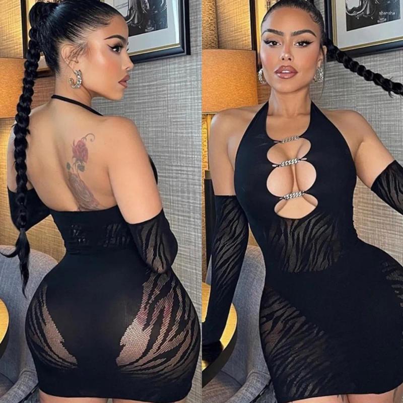 Casual Dresses Fishnet Short Dress Sexy Lingerie For Women Wrap Hip Skirt Babydoll Sleepwear Net Sexiest Slim Mini