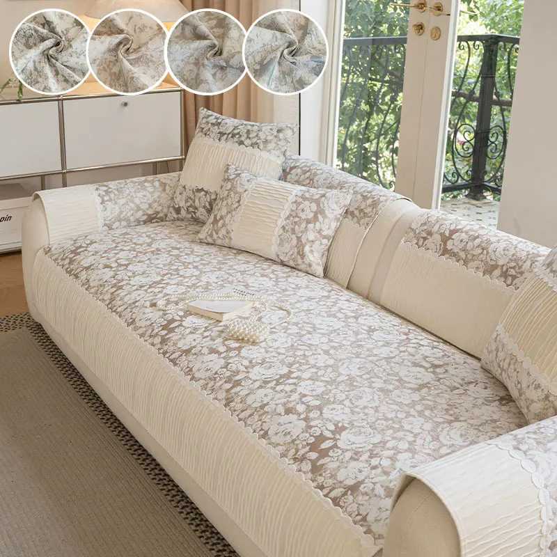 1PCRose sofa cushion splicing style all season universal French sofa cushion floral style anti slip living room sofa cushion C251028