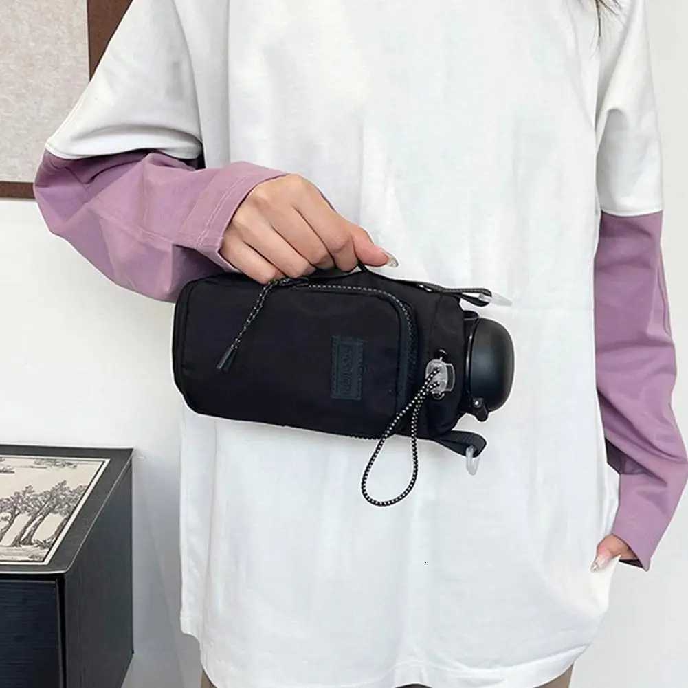 1Pcs Drawstring Portable Water Bottle Crossbody Bag Outdoor Sports Phone Water Bottle Holder Bag for Hiking Camping TravelW251028