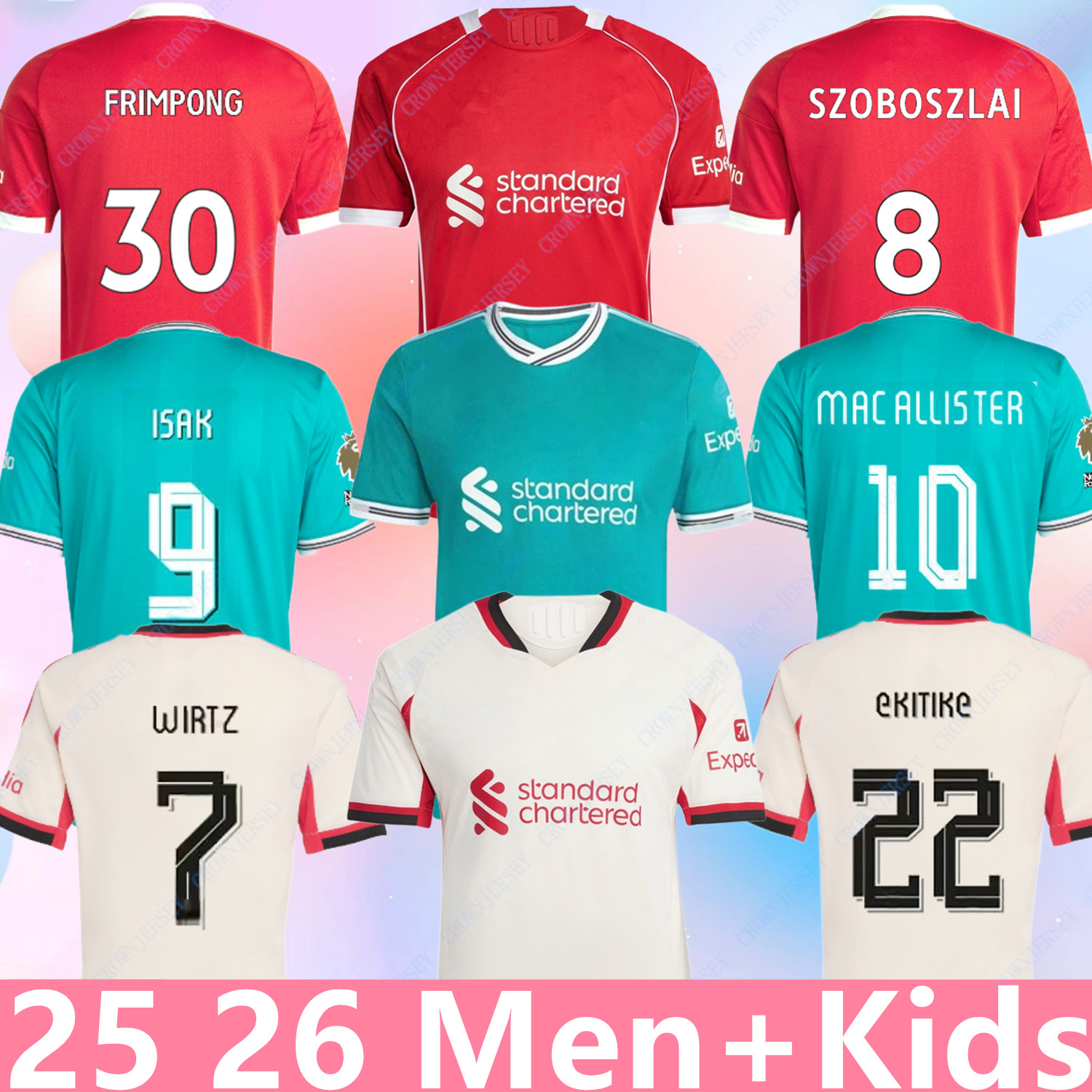 LFC 2025 2026 MAC ALLISTER soccer jersey ISAK WIRTZ NGUMOHA DIOGO JOTA EKITIKE 25 26 football shirt SZOBOSZLAI GRAVENBERCH FRIMPONG VIRGIL men kids kit uniforms