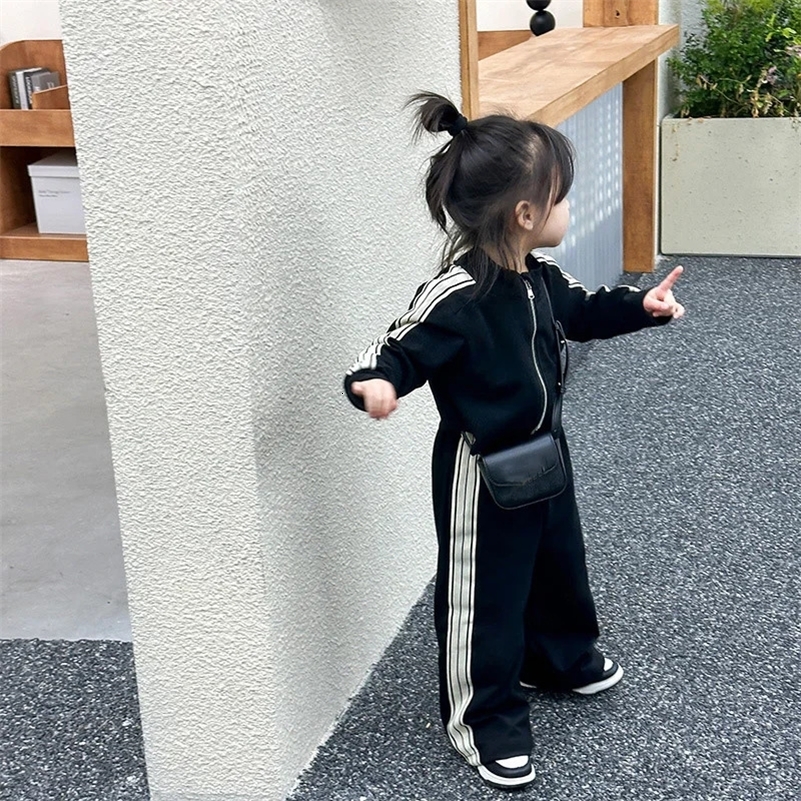 Girls Fashion Casual Sets Children Spring Autumn Sports Suits Kids Longsleeved JacketPants 2Pcs Outfits Trend Clothes 251027