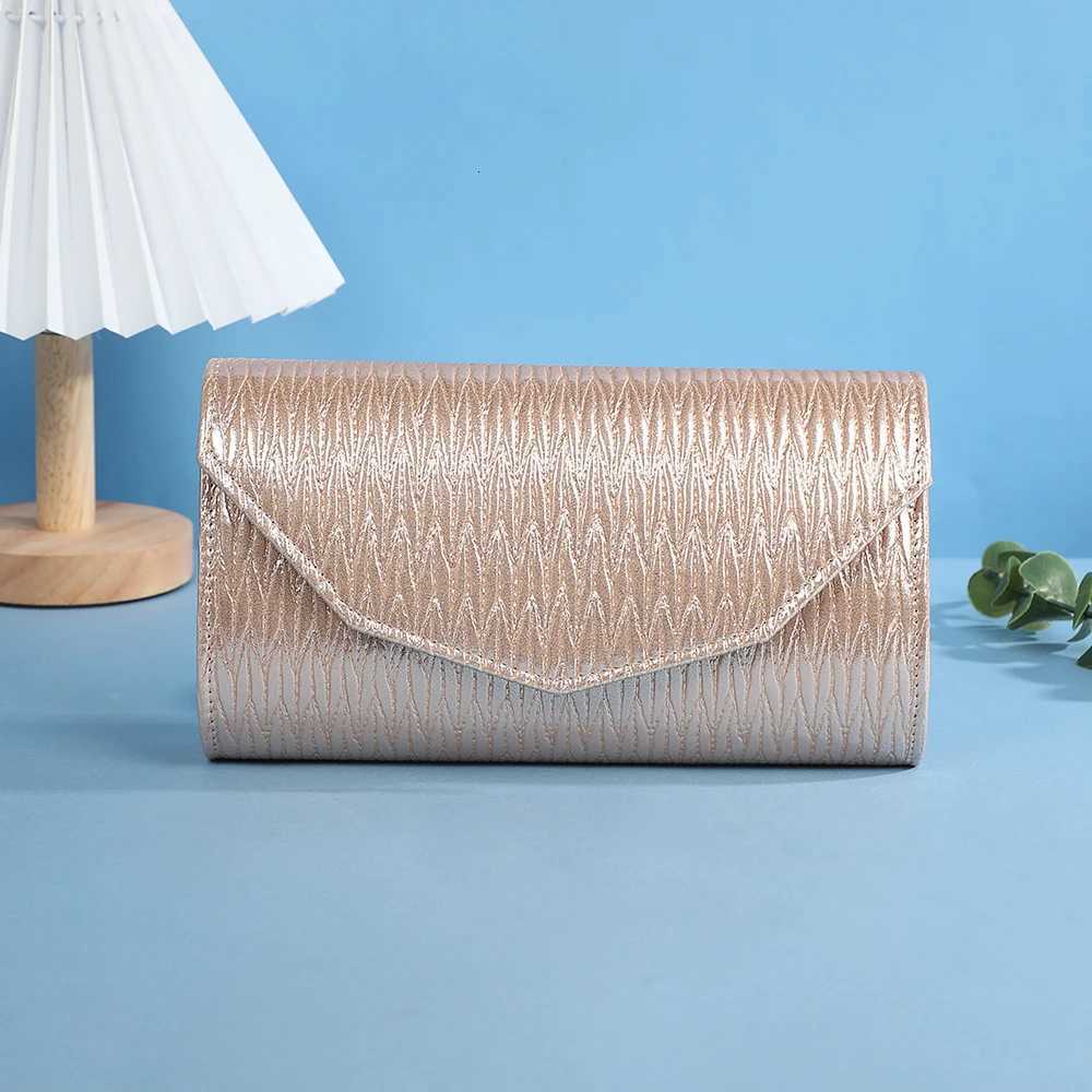 Ladies Bright Flash Textured Square Clutch Purse Trim Strip Dinner Bag for Party Bridal Evening Handbag Dress Accompaniment H251027