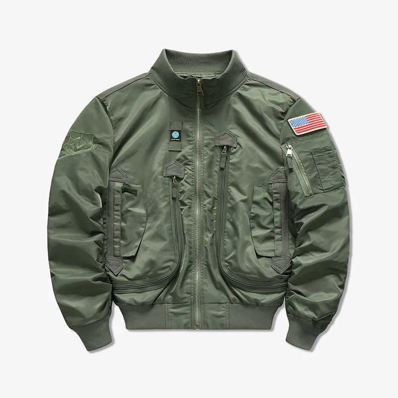 MA1 American pilot cotton jacket mens autumn and winter thick warm baseball jacket fashion jacket mens military fan jacket J251028