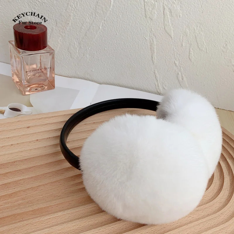 100 Natural Fur Ear Muffs for Women Winter Fur Earmuffs Soft Warm Furry Ear Muffs Real Rex Rabbit Ear Covers for Girls Gift 251027