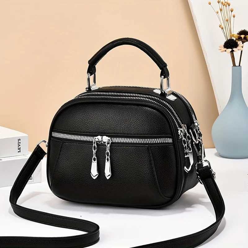 New Fashion Womens Crossbody Bag Multiple Pockets Small Round Buns Storage Wallet Shoulder Bag Daily CommutingT251028