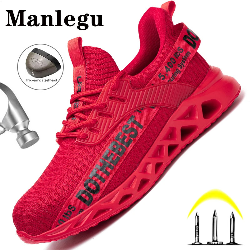 Steel Toe Safety Shoes for Men Women Lightweight Work Sneakers Puncture Proof Work Shoes Unisex Coustruction Safety Work Boots 251023