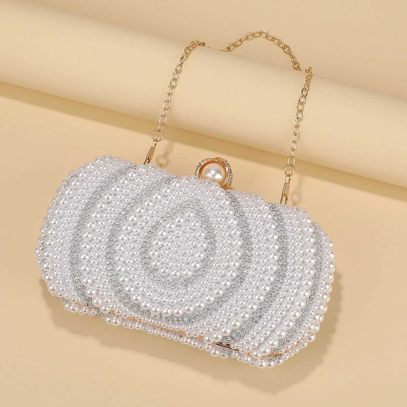 Fashion beaded evening bag handmade beaded hand bag elegant diamond decoration evening dress bag ladys gift bag H251027
