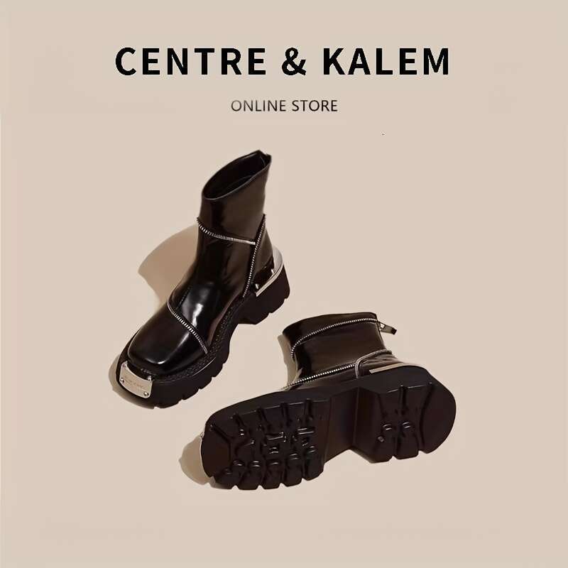 Women's Chunky Mid-Heel Ankle Boots - Round Toe Zipper Closure, Ultra-Fine Microfiber Upper Sole, Solid Color Versatile Booties For Casual & Form