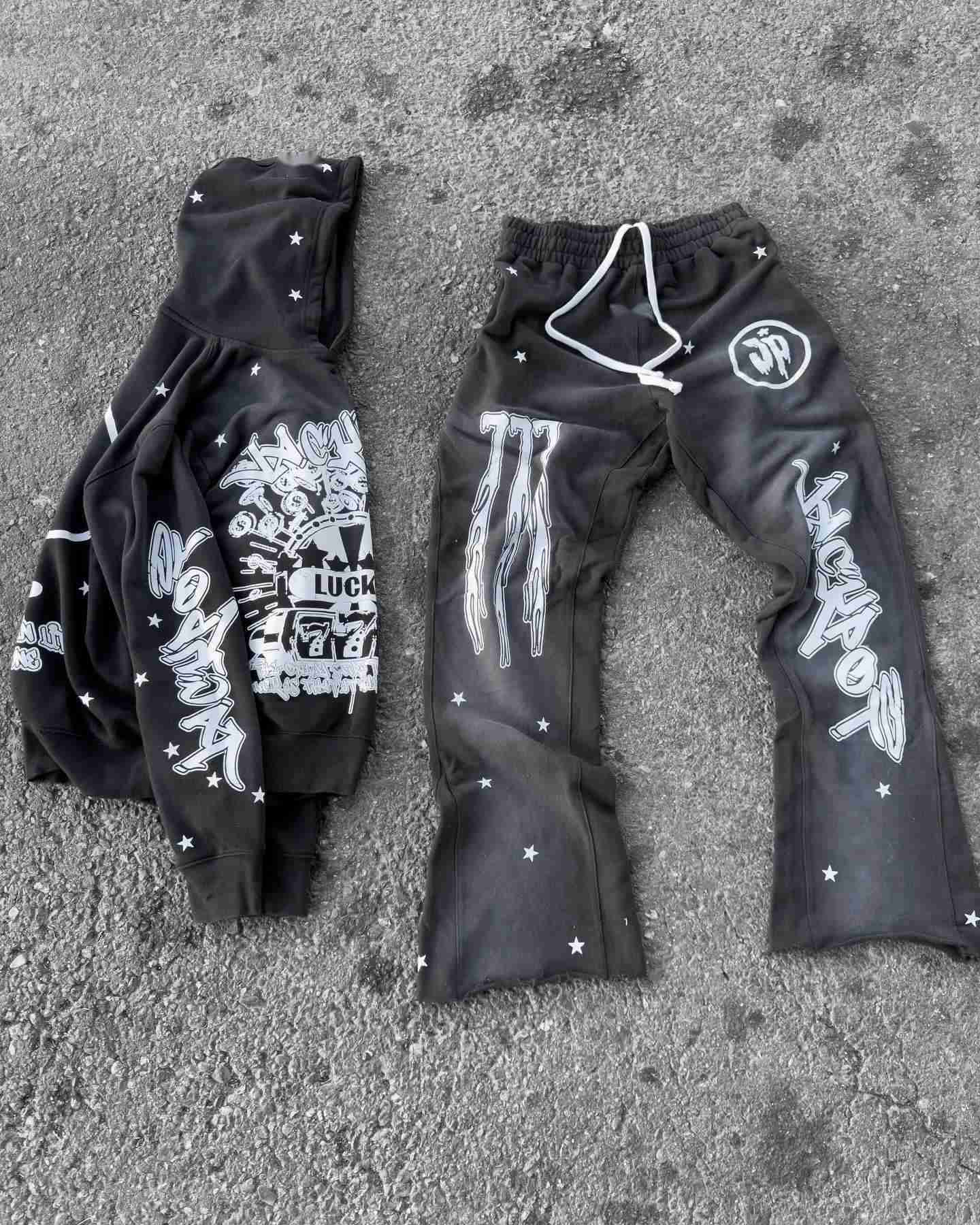 2024 Fashion Sportswear Plus Pants sweatshirt Fce hoodie and sweatpants two-piece mens set Tracksuit Streetwear Y2k clothing w250425