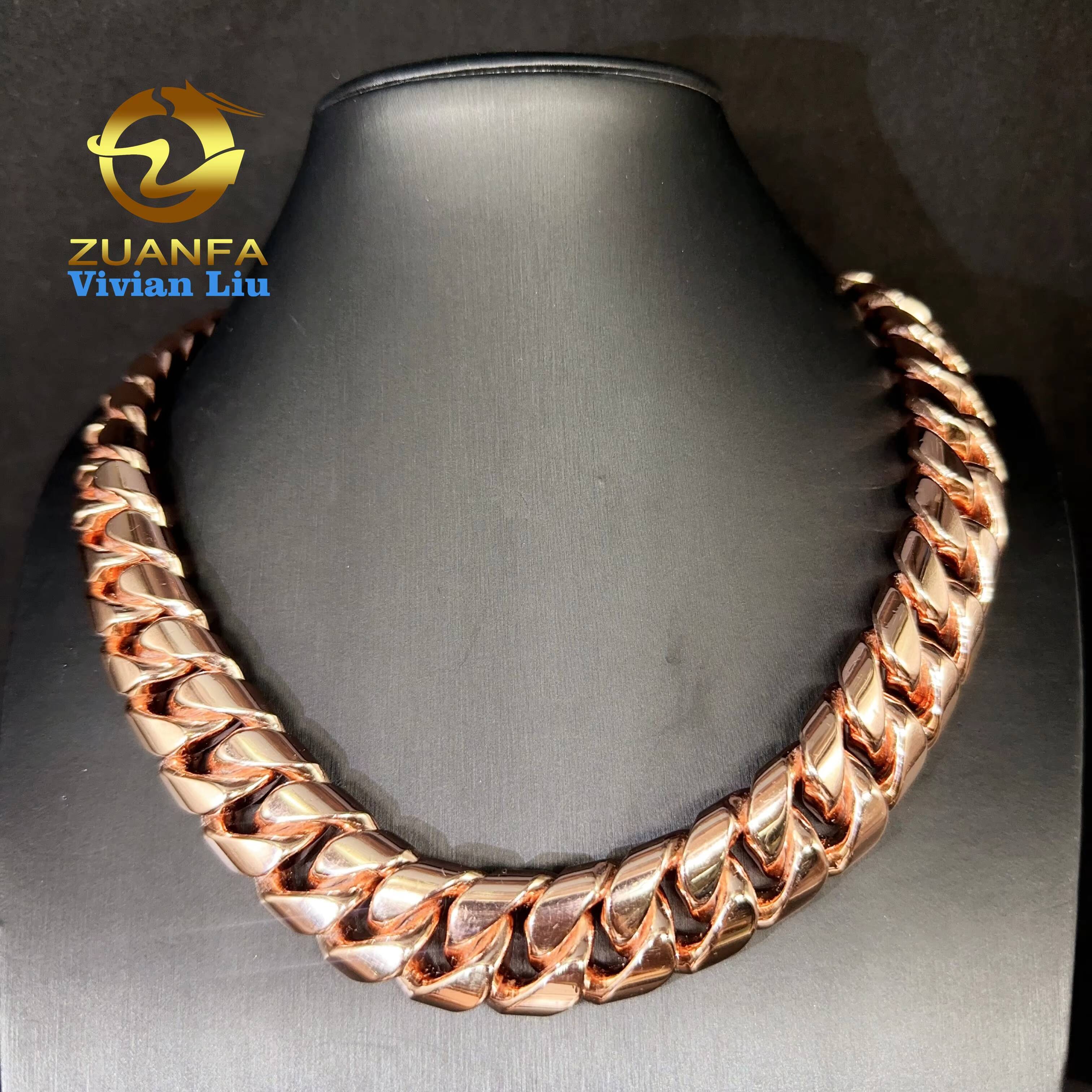 Cuban Chain Necklace Custom Vvs Moissanite Clasp Iced Out Jewelry Bracelet Men Hip Hop Plain Silver 999 Cuban Link Chain