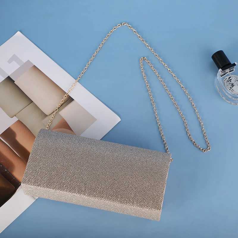 European and American dinner bags fashionable and shiny wedding bridesmaid bags banquet bags metal chain singleshoulder bags H251027