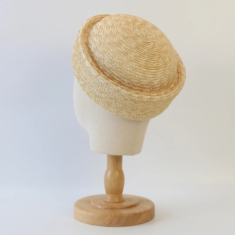 100 Natural round Straw hat for men women japanese summer sailor hat Beach Beret sun pillbox hat 251027ww