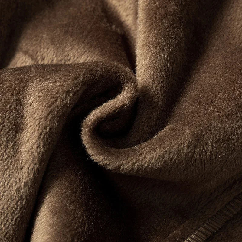 Fleece Pants Men Casual Work Business Trousers Winter Corduroy Straight Slim Outdoor Streetwear Thick Warm Sweatpants 251027