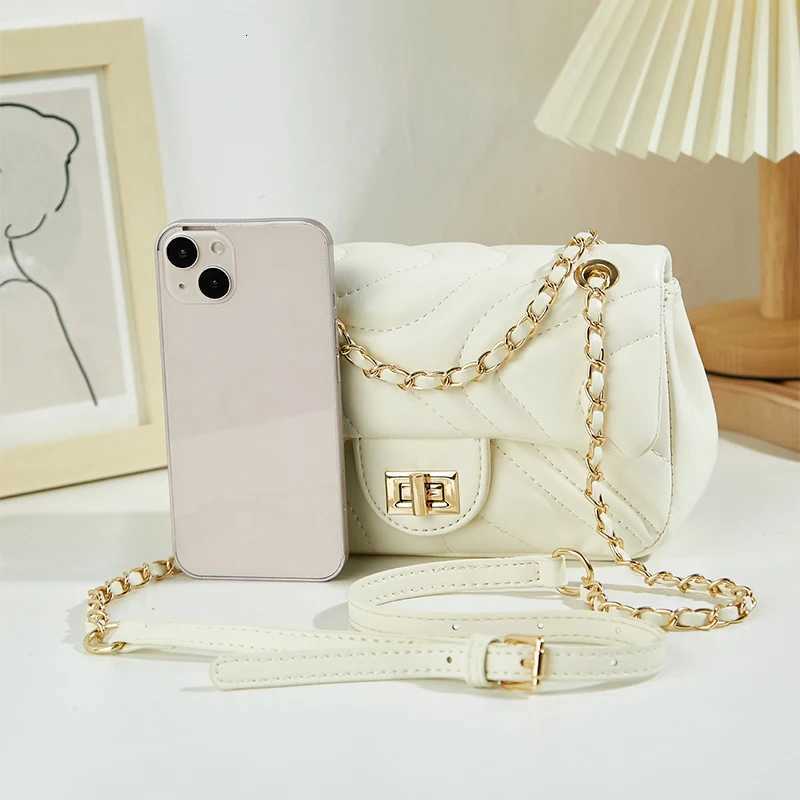 2025 New with a HighEnd Trendy Square Bag Fashionable Chain Shoulder Bag Casual Simple Crossbody Bag forT251028
