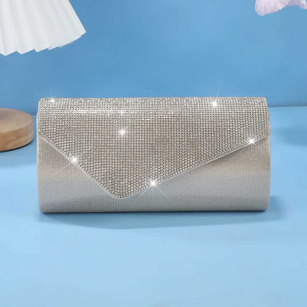Rhinestone Shiny Shoulder Party Bag for Women CrossBorder European American Dinner Bag Celebrity Light Glitter Handb H2510271