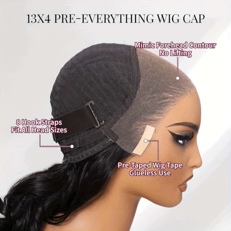 Unice Glueless Front Wig Human - 150% Density Virgin 13X4 Lace Natural Glossy Straight Wig, No Shedding/Tangling, Adjustable Free Part, Unisex For Men