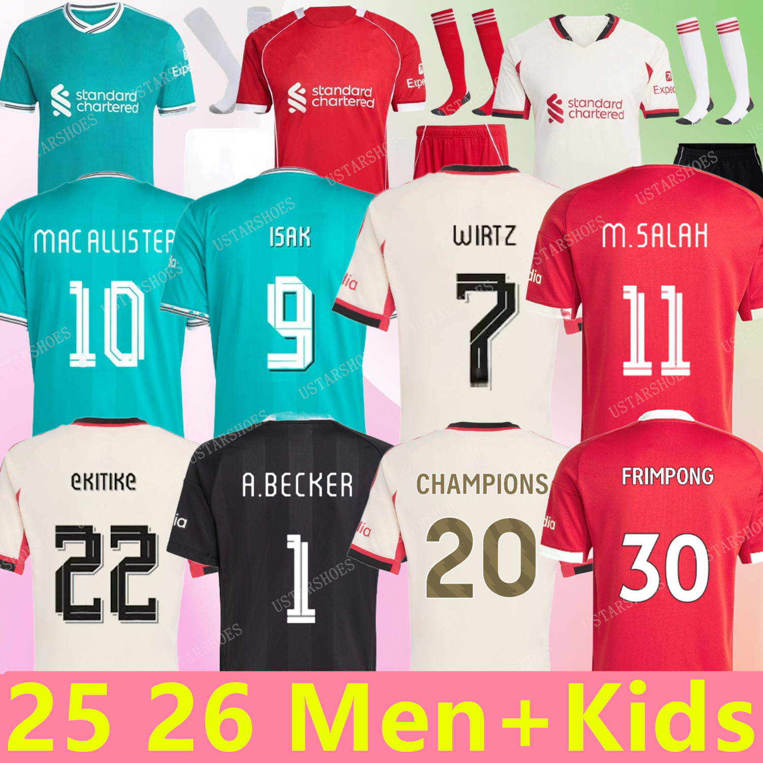 2025 2026 ISAK MAC ALLISTER WIRTZ soccer jersey NGUMOHA EKITIKE 25 26 football shirt VIRGIL SZOBOSZLAI A.BECKER FRIMPONG GRAVENBERCH men kids kit uniforms M.SALAH
