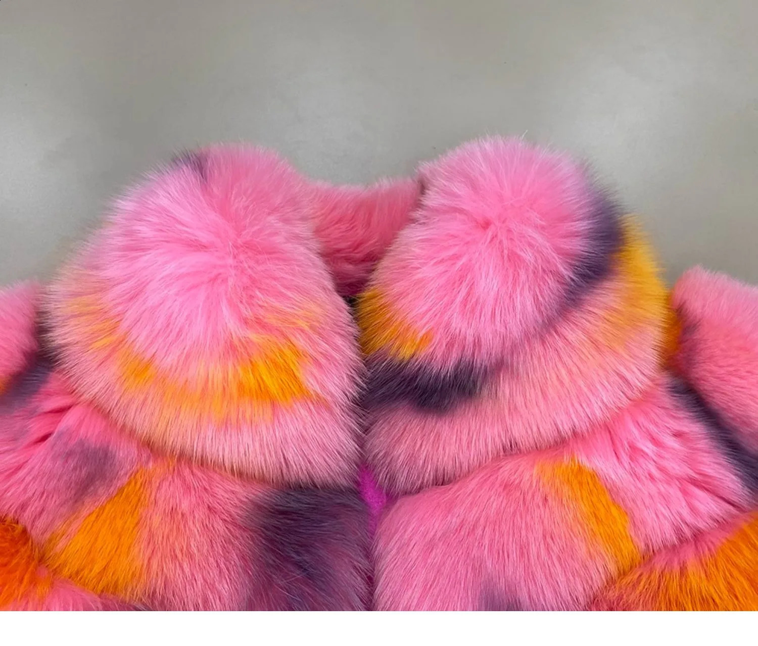 Finnish WholeSkin Fox Fur Coat For Women Short Young and Fashionable Style Painted Fur Coat 251027