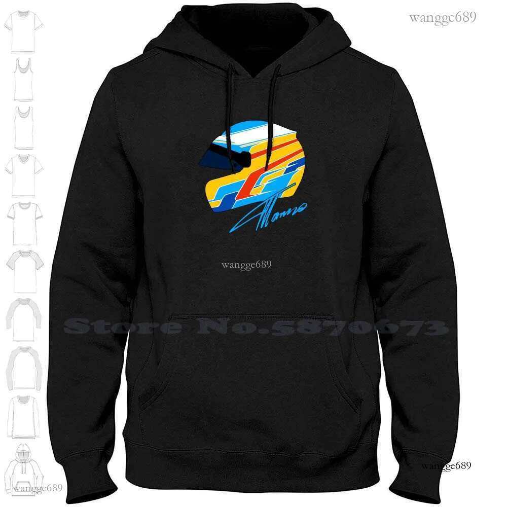 Fernando Alonso Helmet Formula1 Alpine Renault Racing Team 2021 Motorsports Long Sleeve Hoodie Sweatshirt Fernando Alonso G1007