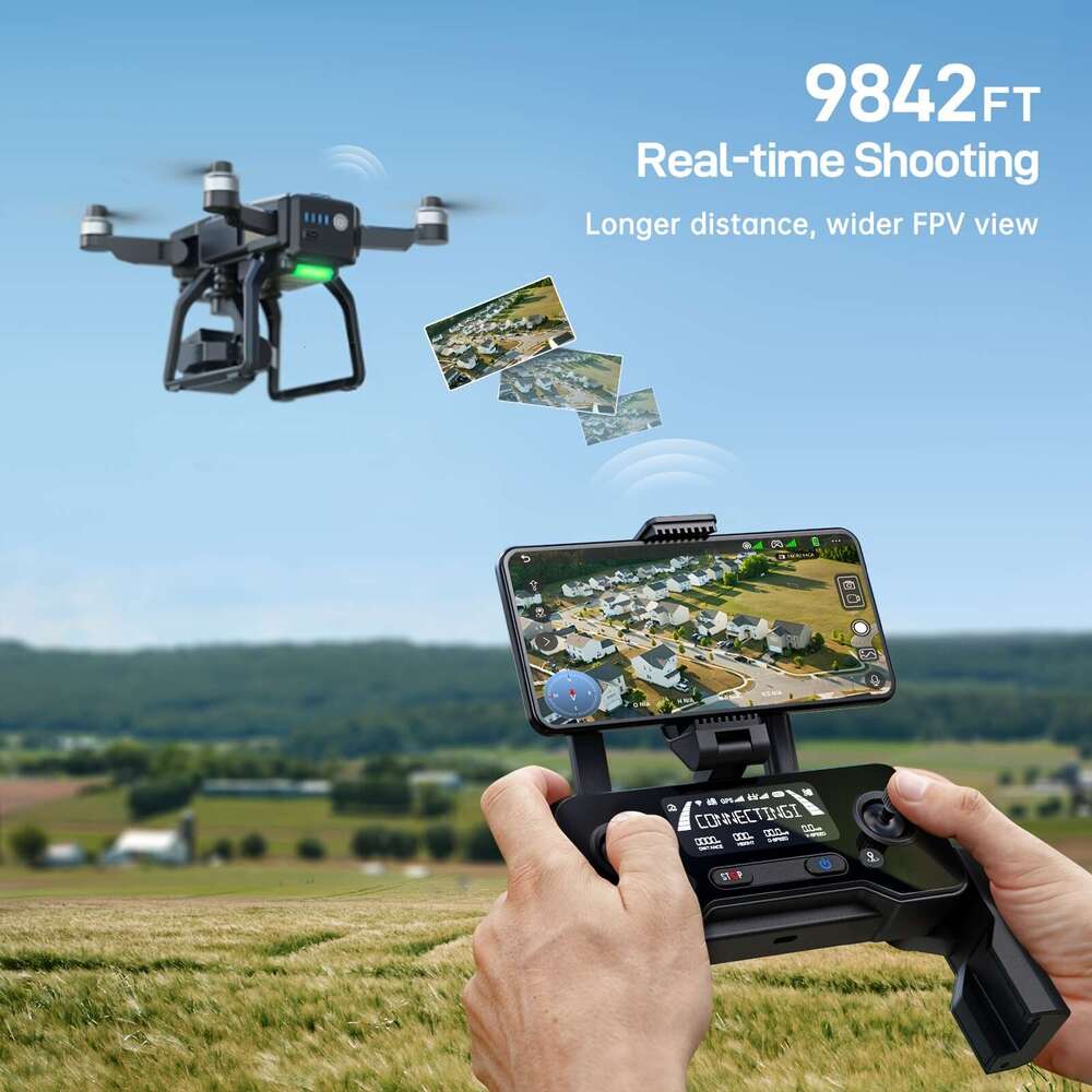 Bwine F7gb2 Drone 4K Professional, Three-Axis Gimbal, Six-Level Wind Resistance, 50 Minutes Flight Time, 9800Ft Transmission, GPS Tracking, Flying Aro