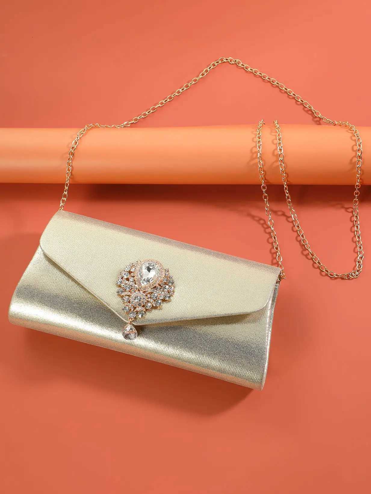 New Wedding Banquet Diamond Handbag Dress Tassels Evening Bag rhinestone Metallic shoulder bag Fashion clutch bag Wedding party H251027