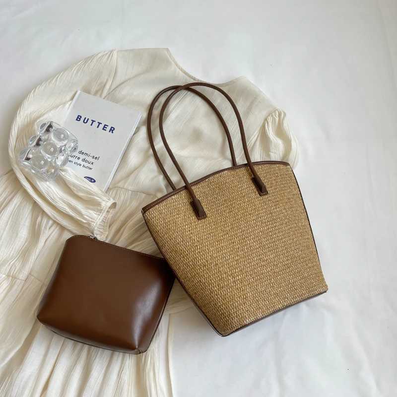 Summer Beach Bags For Wen Handmade Rattan Woven Shoder Bags Large Capacity Str Bag Bohen Casual Travel Handbag Totes1 D251028