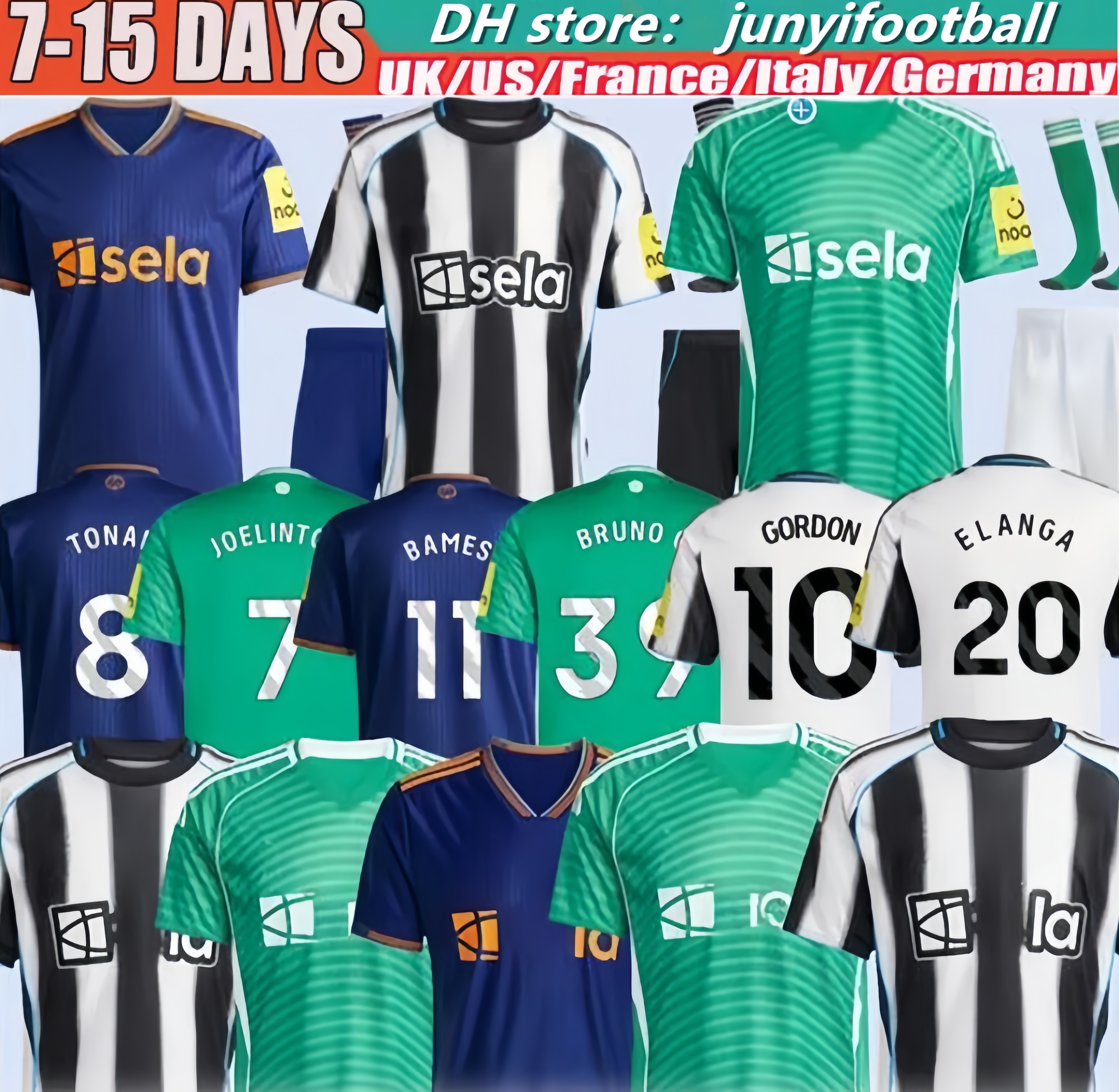 newcastled united 25 26 TONALI NEWCASTL E soccer jerseys BLACK third ELANGA BARNES BRUNO G. Gordon Home Away Botman fans football shirt kids kits