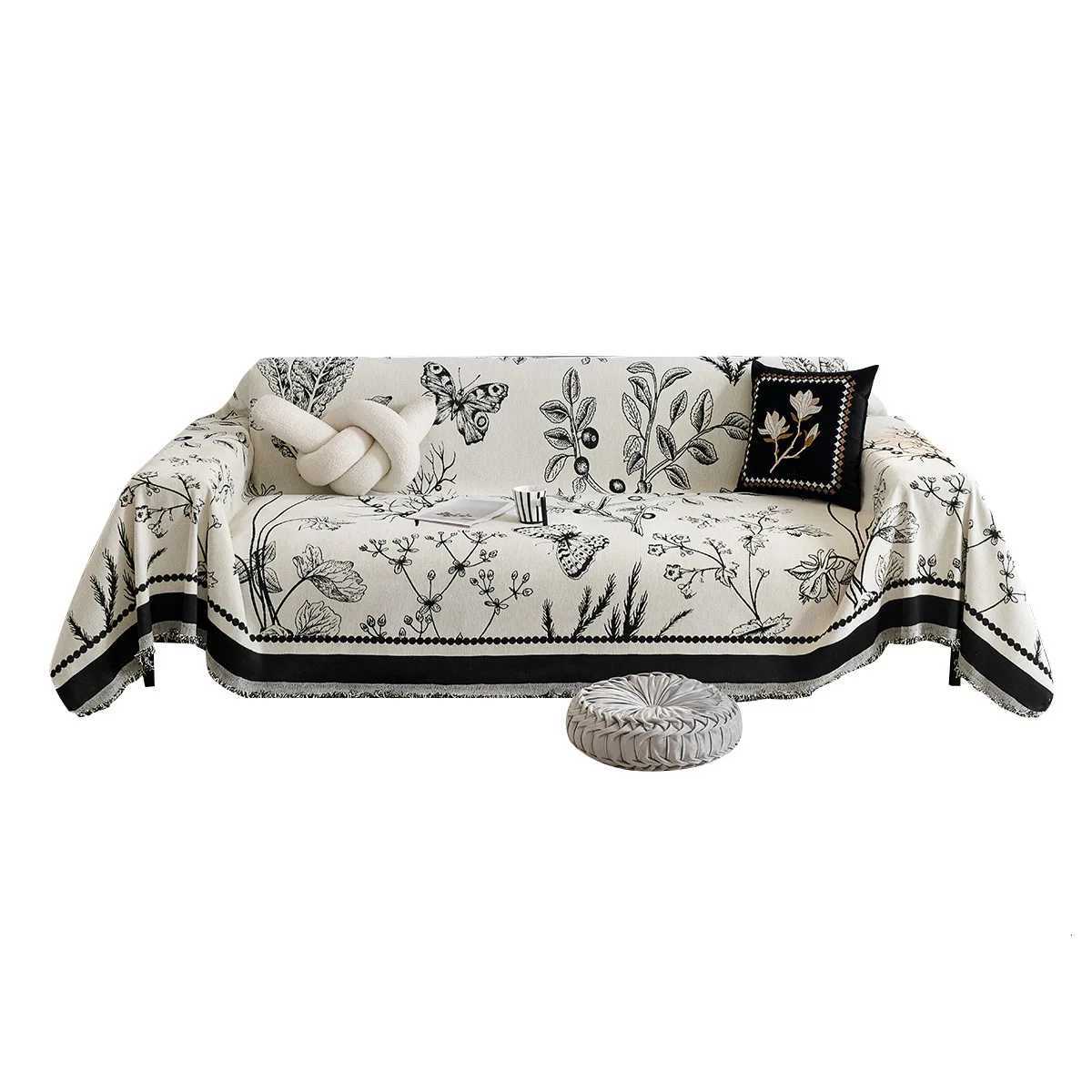 Bohemia Sofa Blanket Chenille Fabric Sofa Covers Four Seasons Universal Tassel Throw Blankets Anticat Scratch Towel Protector C251028